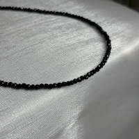 Чокер (колье короткое) из натуральных камней, ШПИНЕЛЬ черная 3 мм 
